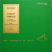 HMV : Cortot - Faure, Franck